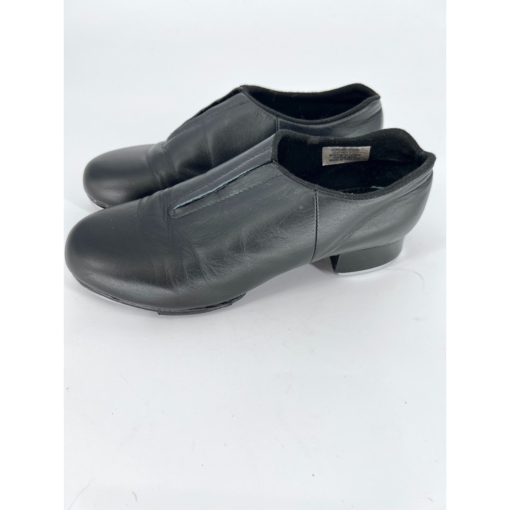 Bloch Shockwave #2 Slip On Tap Shoes Womens 5.5M Black Leather Dance Class - Picture 3 of 10